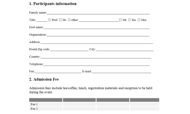 009 Template Ideas Business Seminar Participation intended for Seminar Registration Form Template Word