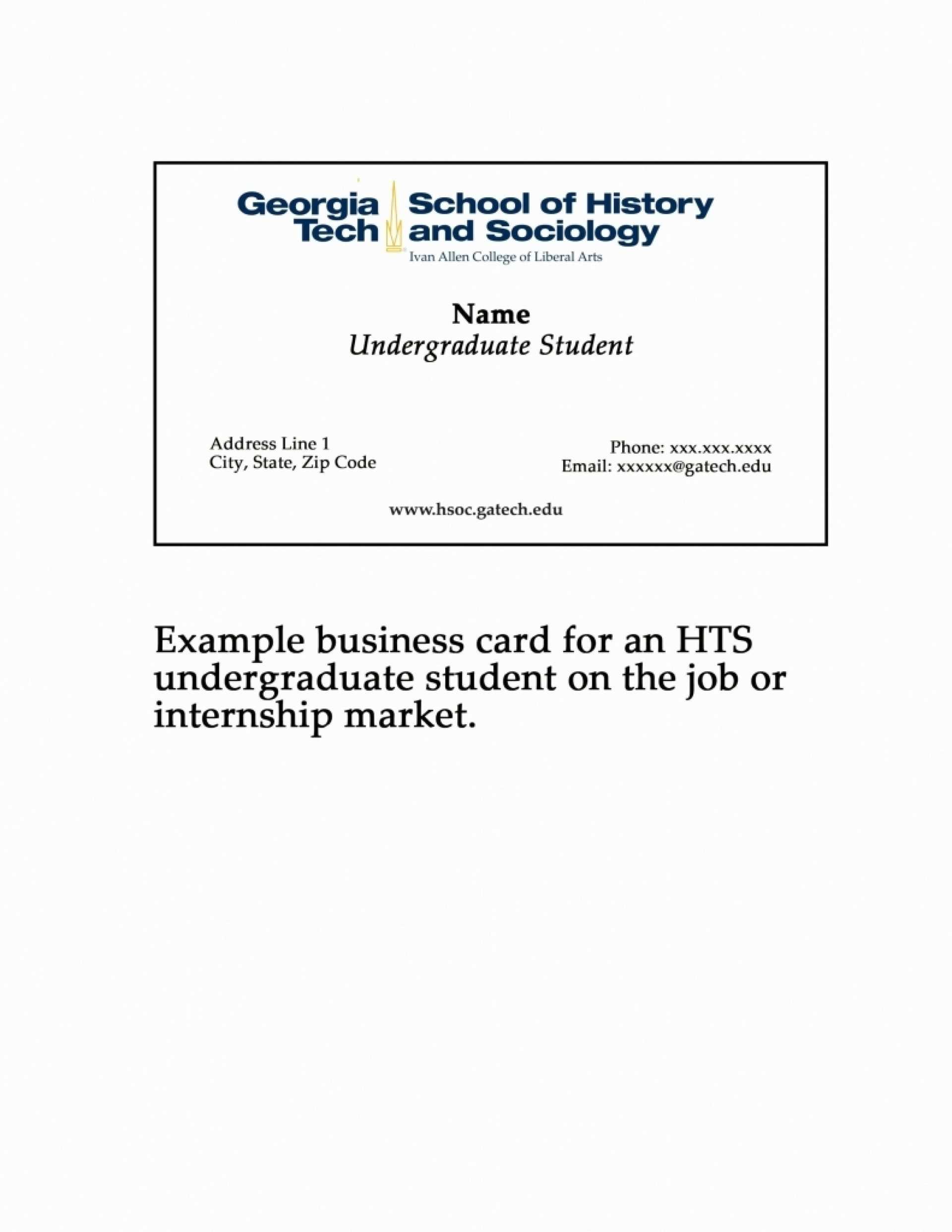 010 Template Ideas Graduate Student Business Card Example Inside Graduate Student Business Cards Template
