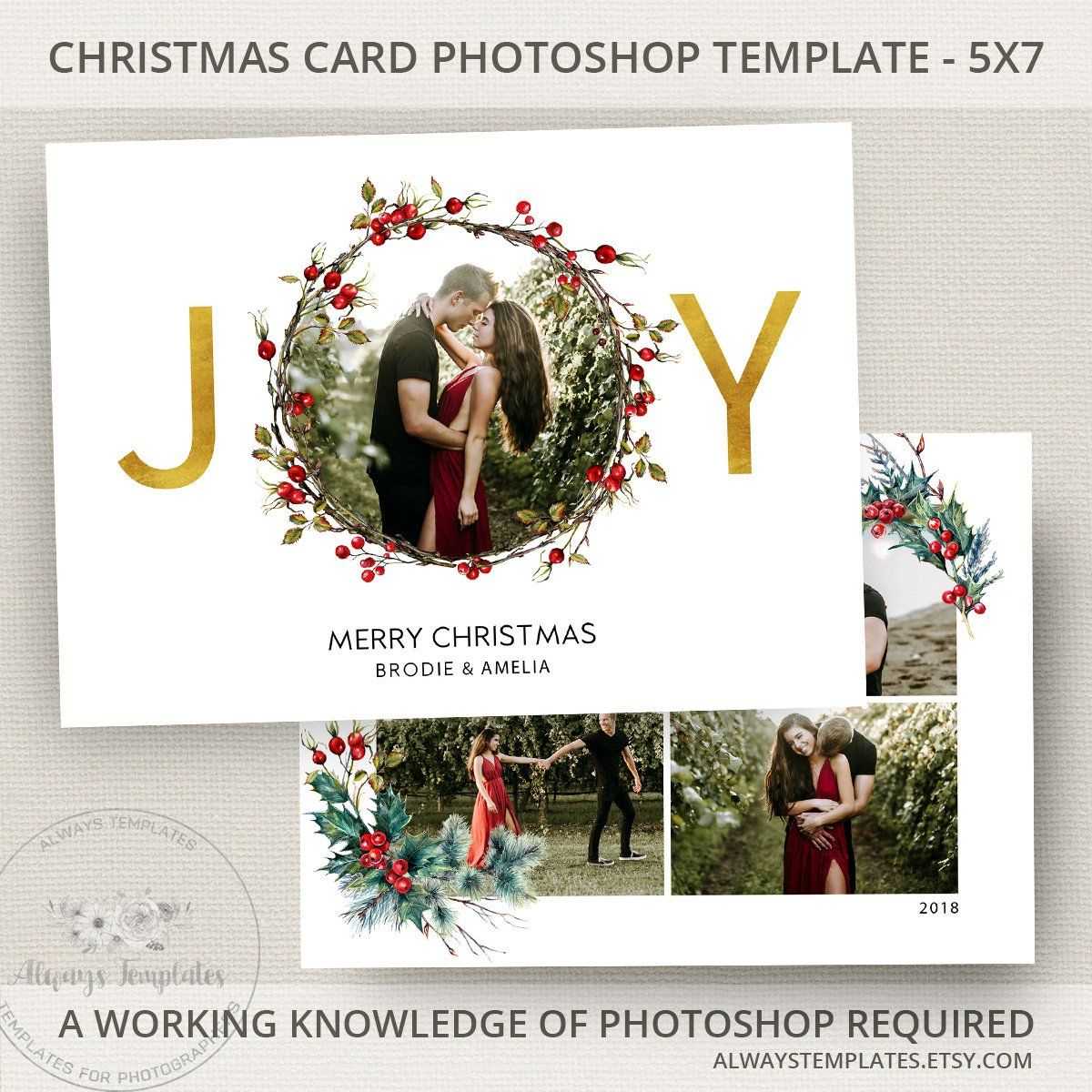 010 Template Ideas Photoshop Christmas Card Templates With Regard To Free Christmas Card Templates For Photographers