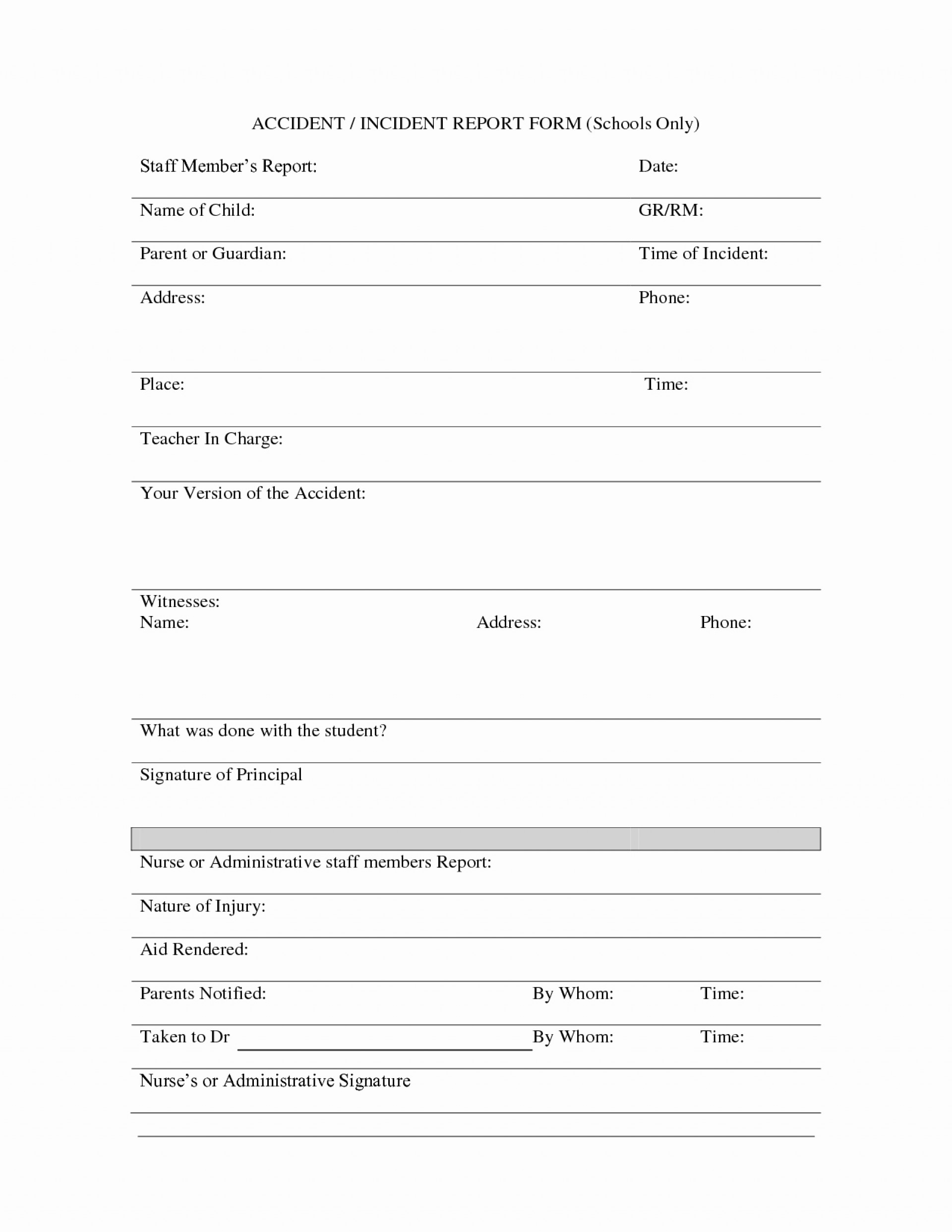 011 Incident Report Form Template Word Ideas Staggering Pertaining To School Incident Report Template