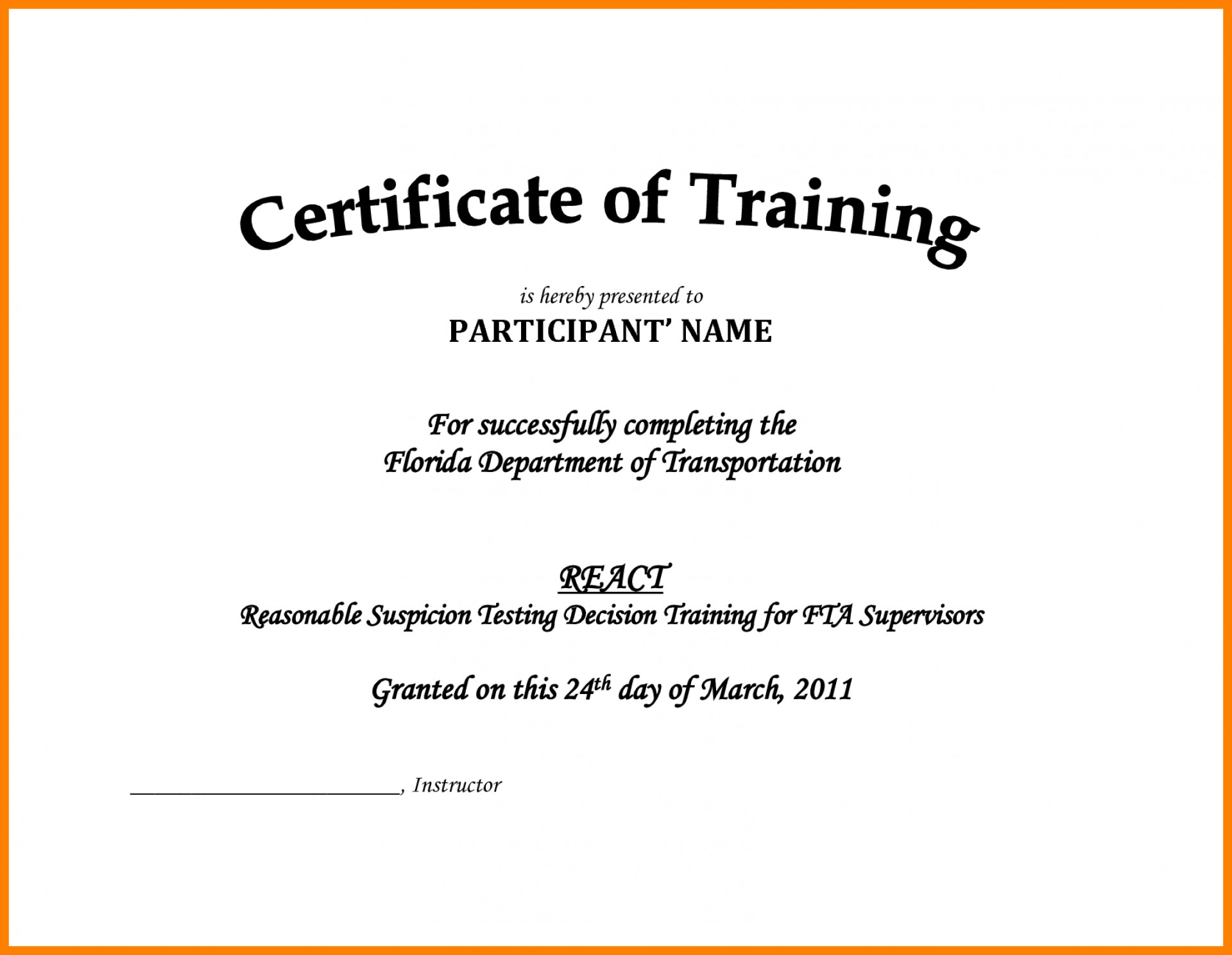 011 Template Ideas Training Certificate Free Templates For With Template For Training Certificate