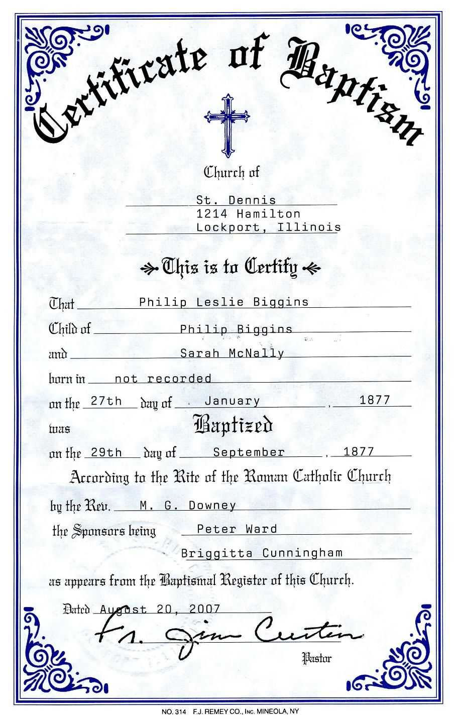 012 Certificate Of Baptism Template Unique Ideas Catholic In Roman Catholic Baptism Certificate Template