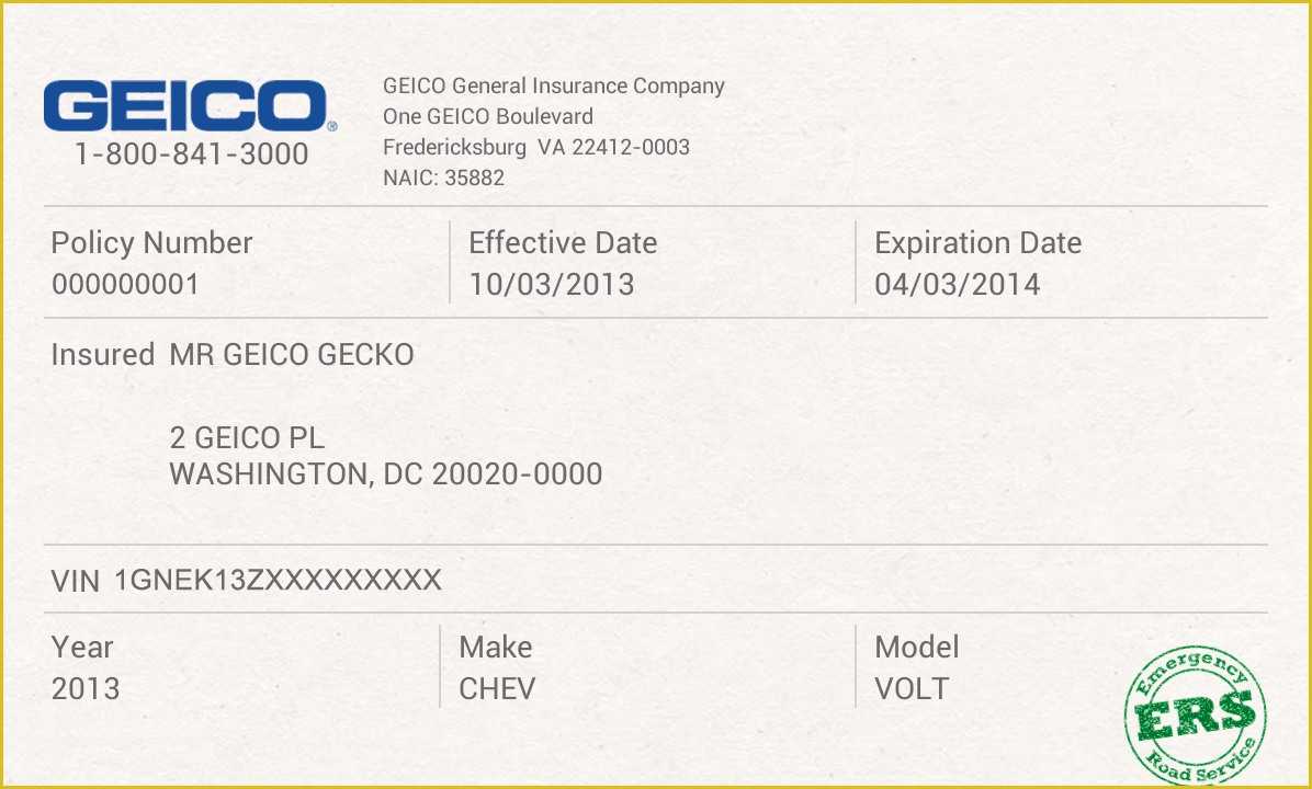 012 Company Car Policy Template Free Auto Insurance Id Card With Regard To Fake Auto Insurance Card Template Download