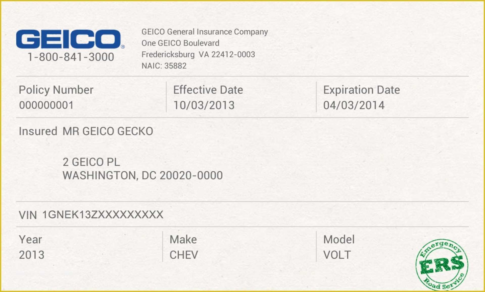 012 Company Car Policy Template Free Auto Insurance Id Card Within Car Insurance Card Template Download