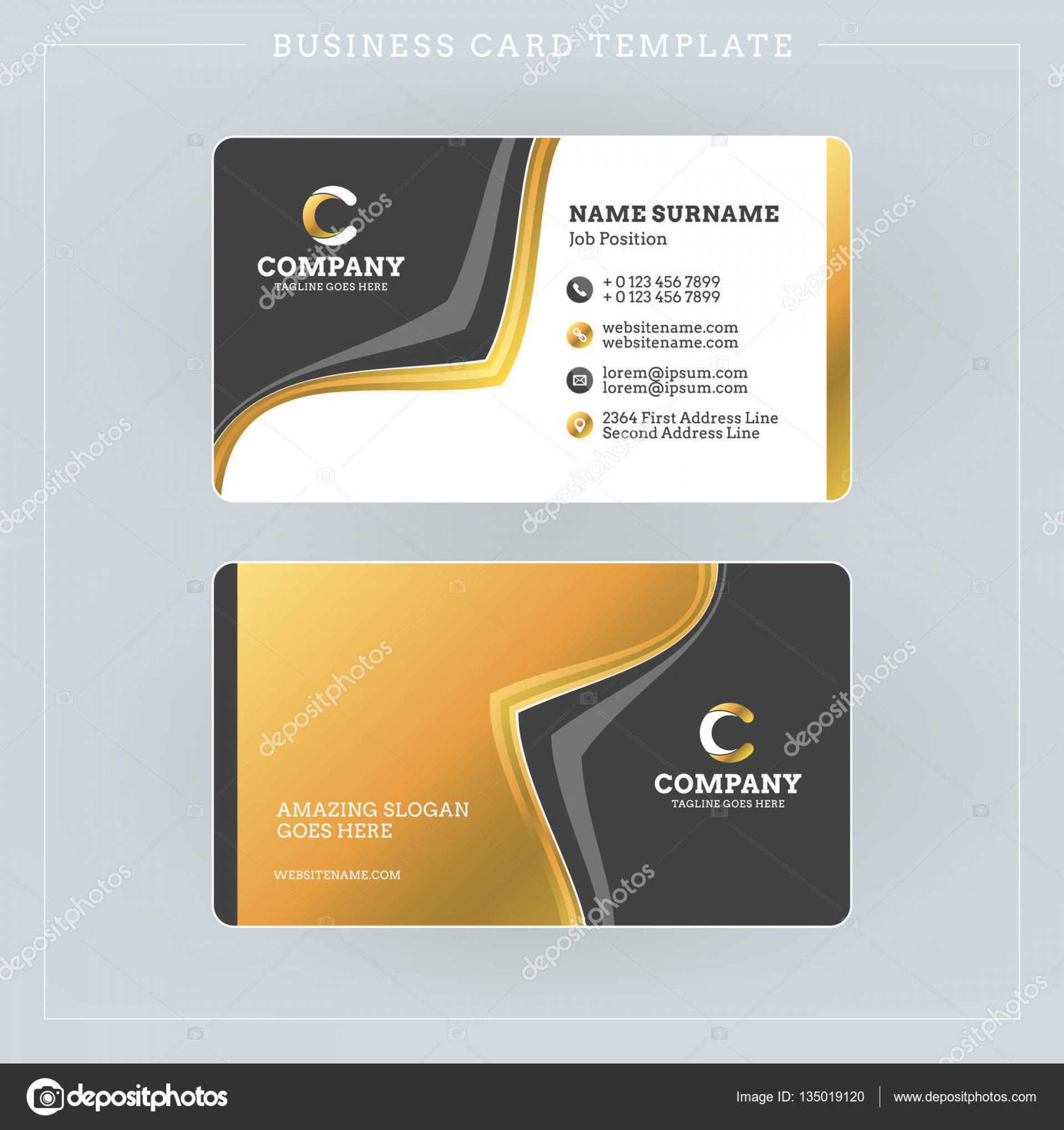 012 Depositphotos 135019028 Stock Illustration Double Sided Throughout Double Sided Business Card Template Illustrator