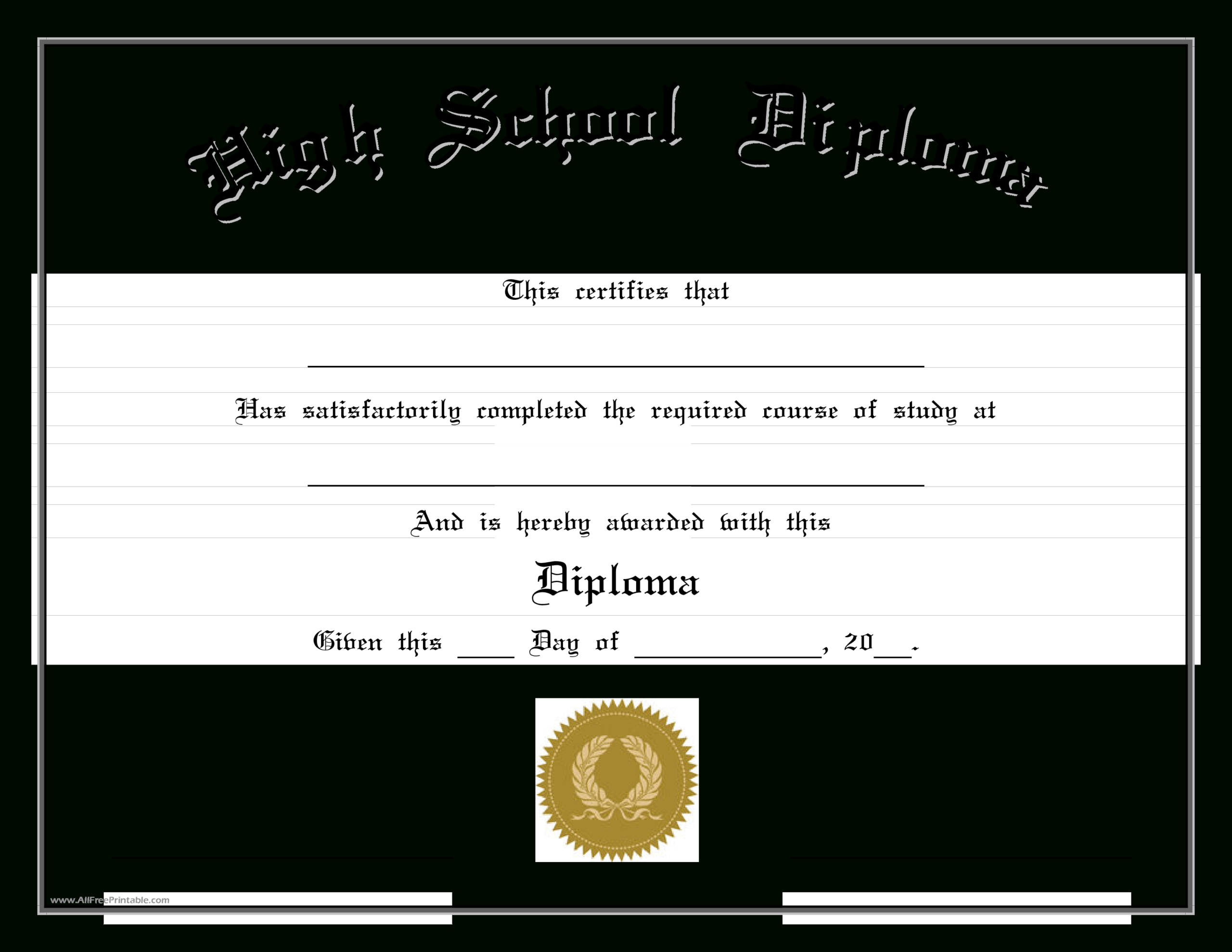 012 Free Printable Diploma Template Ideas Best Of Graduation Regarding Free Printable Graduation Certificate Templates