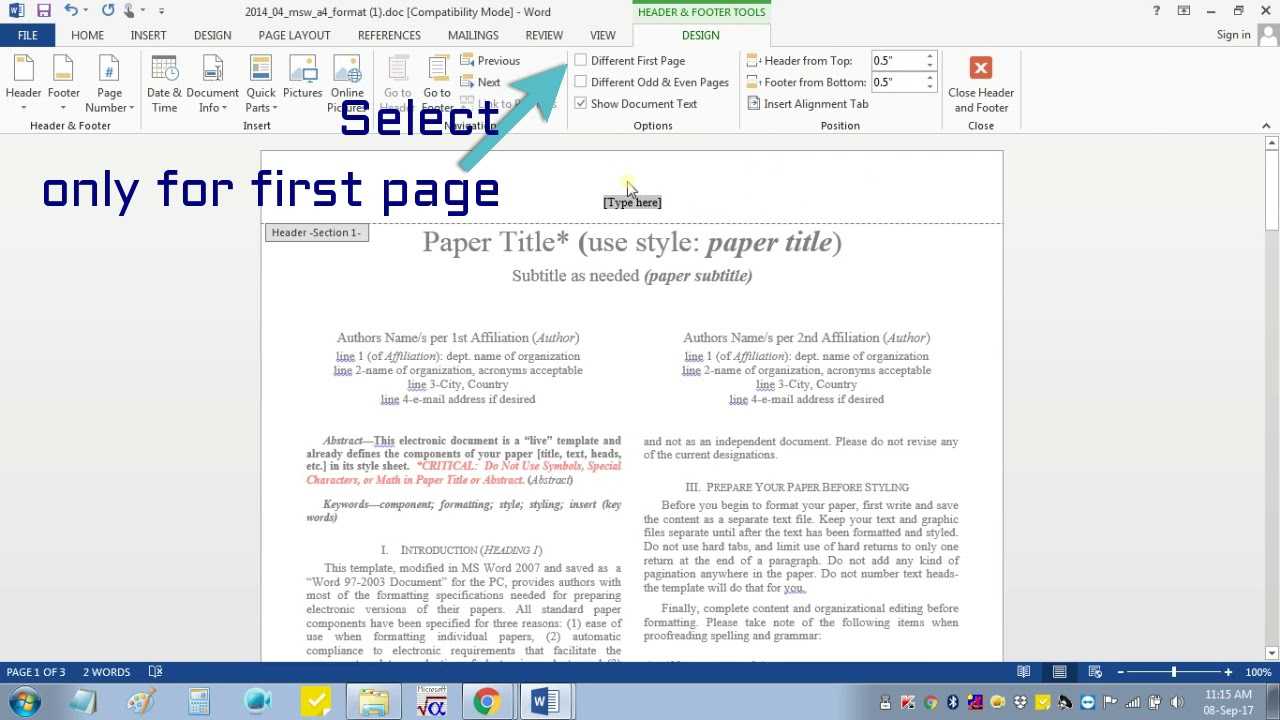 012 Ieee Research Paper Format Ms Word ~ Museumlegs Regarding Ieee Template Word 2007