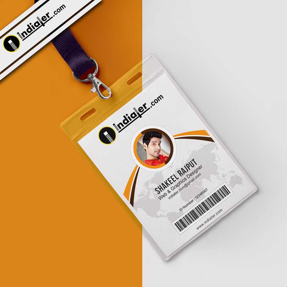 012 Modern Office Identity Card Psd Template 990X990 Ideas With College Id Card Template Psd