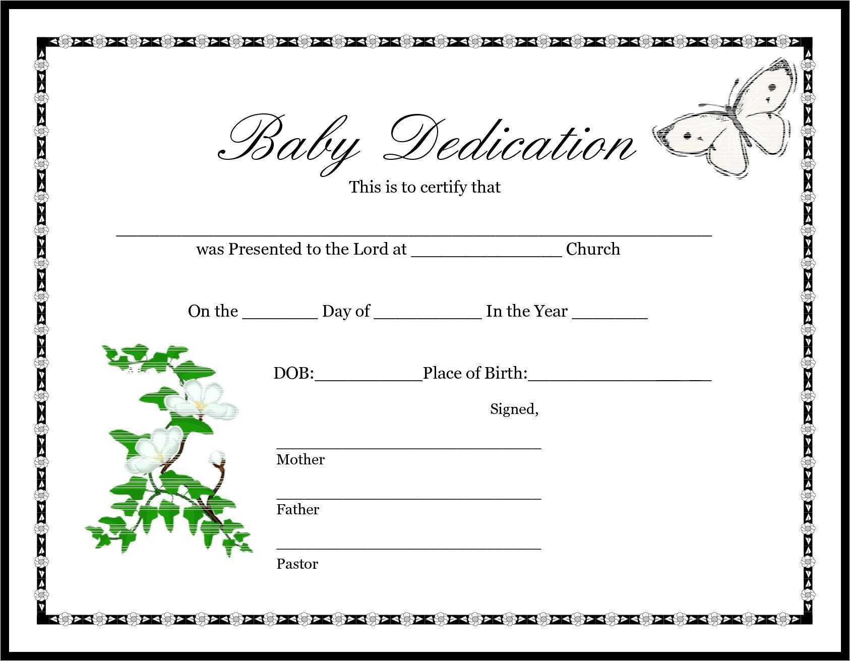 013 Appealing Official Birth Certificate Template Sample In Christian Certificate Template