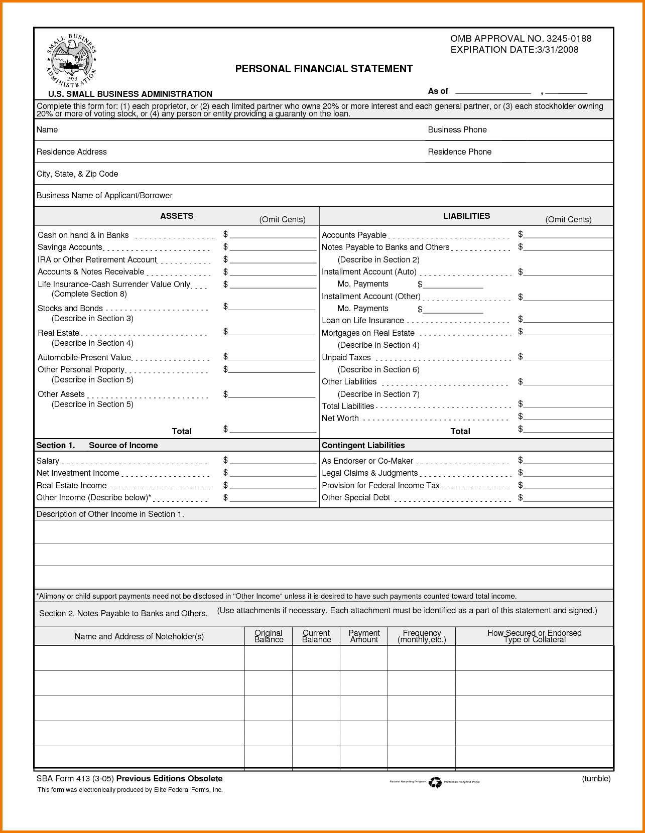 013 Business Financial Statement Sample Template New Within Section 7 Report Template