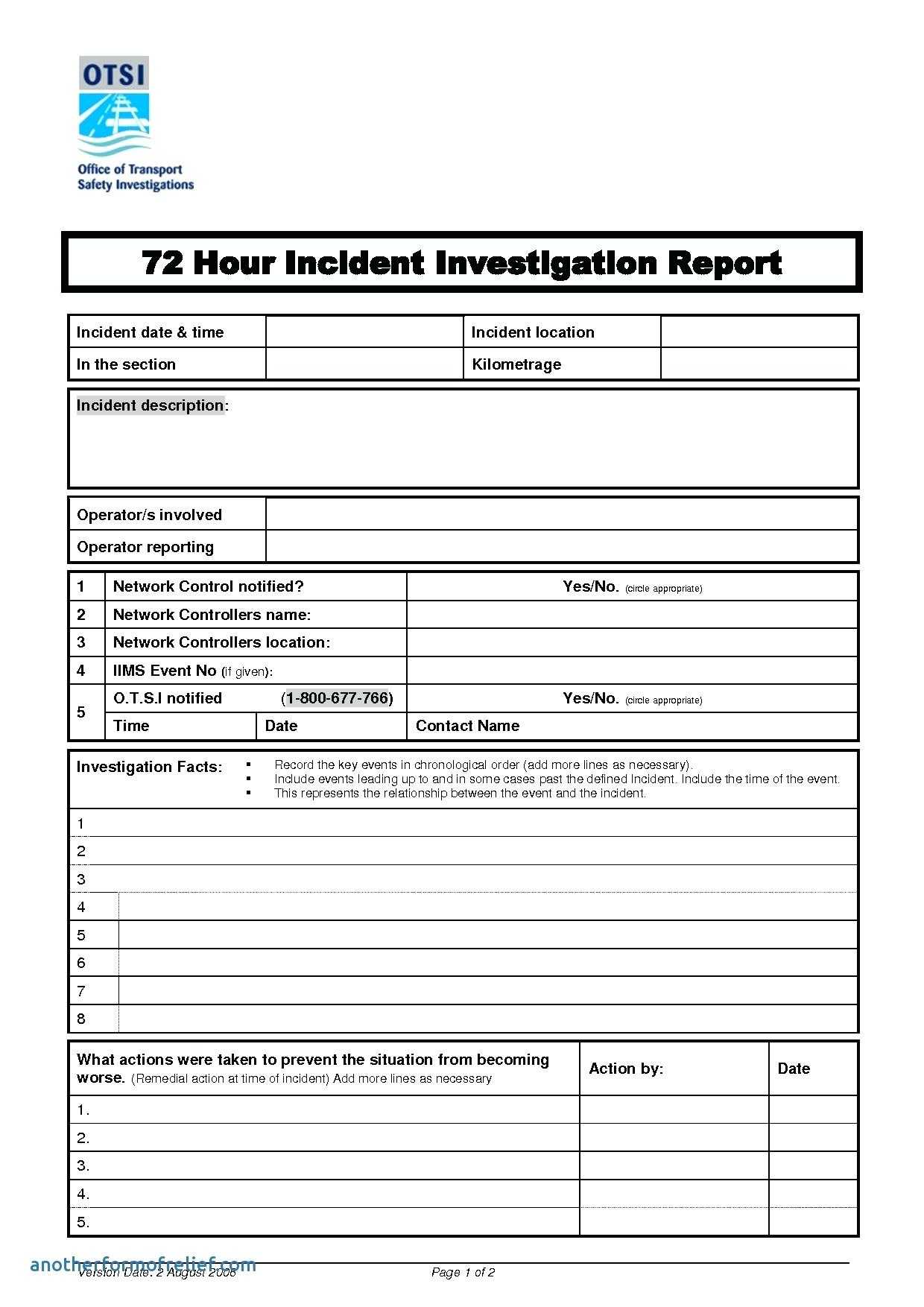 013 Car Accident Report Form Template Ideas 20Employee20Nt With Hse Report Template