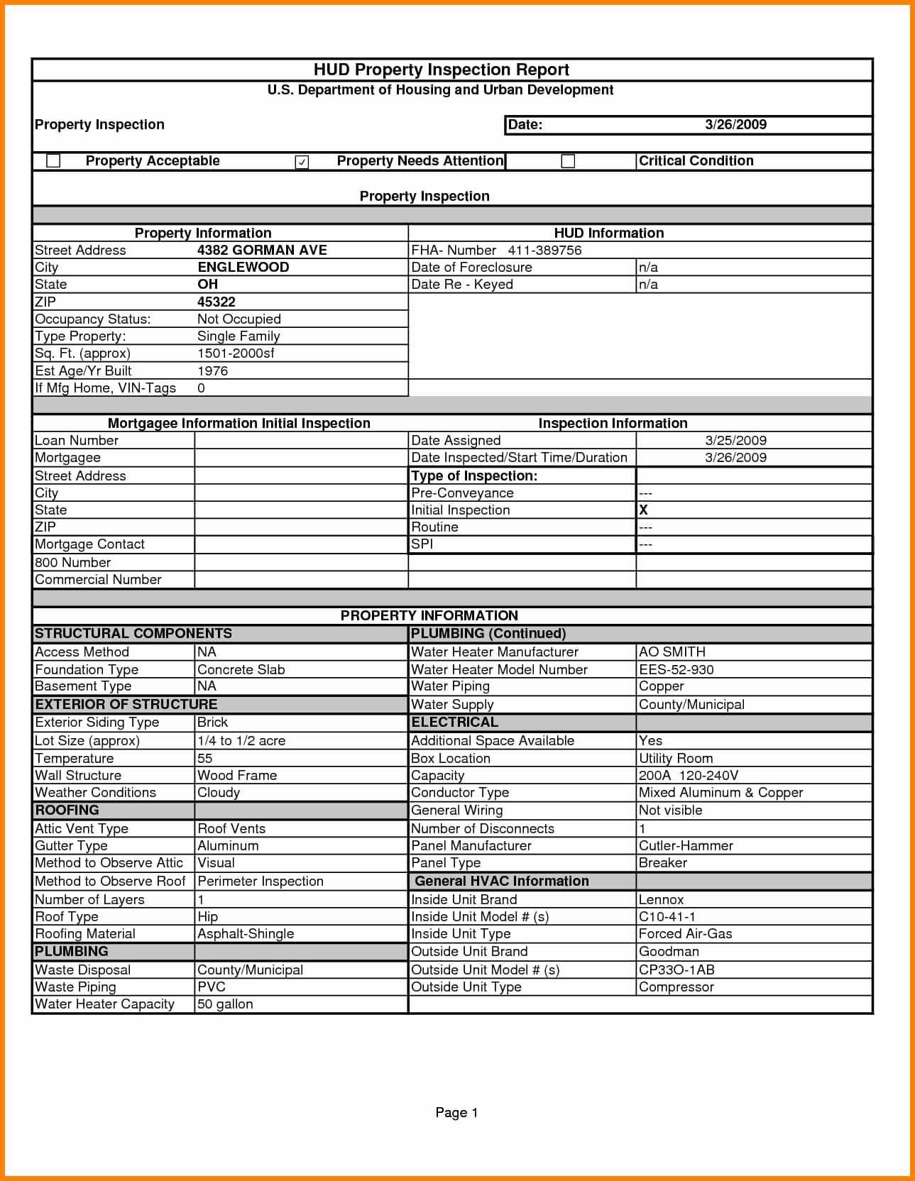 013 Home Inspection Checklist Templates Report Template Free Regarding Home Inspection Report Template Pdf