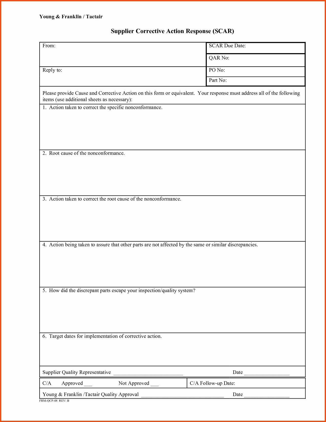 013 New Corrective Action Form Template Excel Infovia Ideas Inside 8D Report Format Template