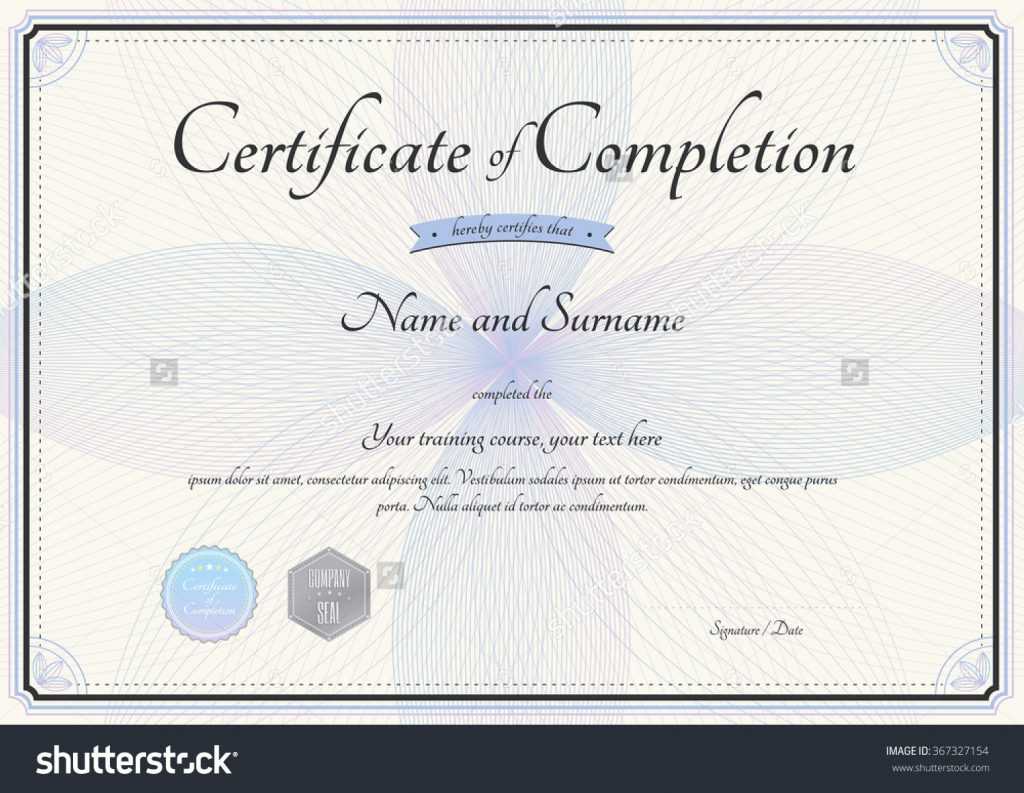 013 Template Ideas Certificateofcompletion Certificate Of Within Free Certificate Of Completion Template Word