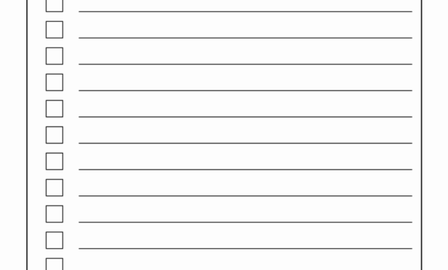 013 Unique Blank Checklist Template Mughals Ideas Rare Word within Blank Checklist Template Word