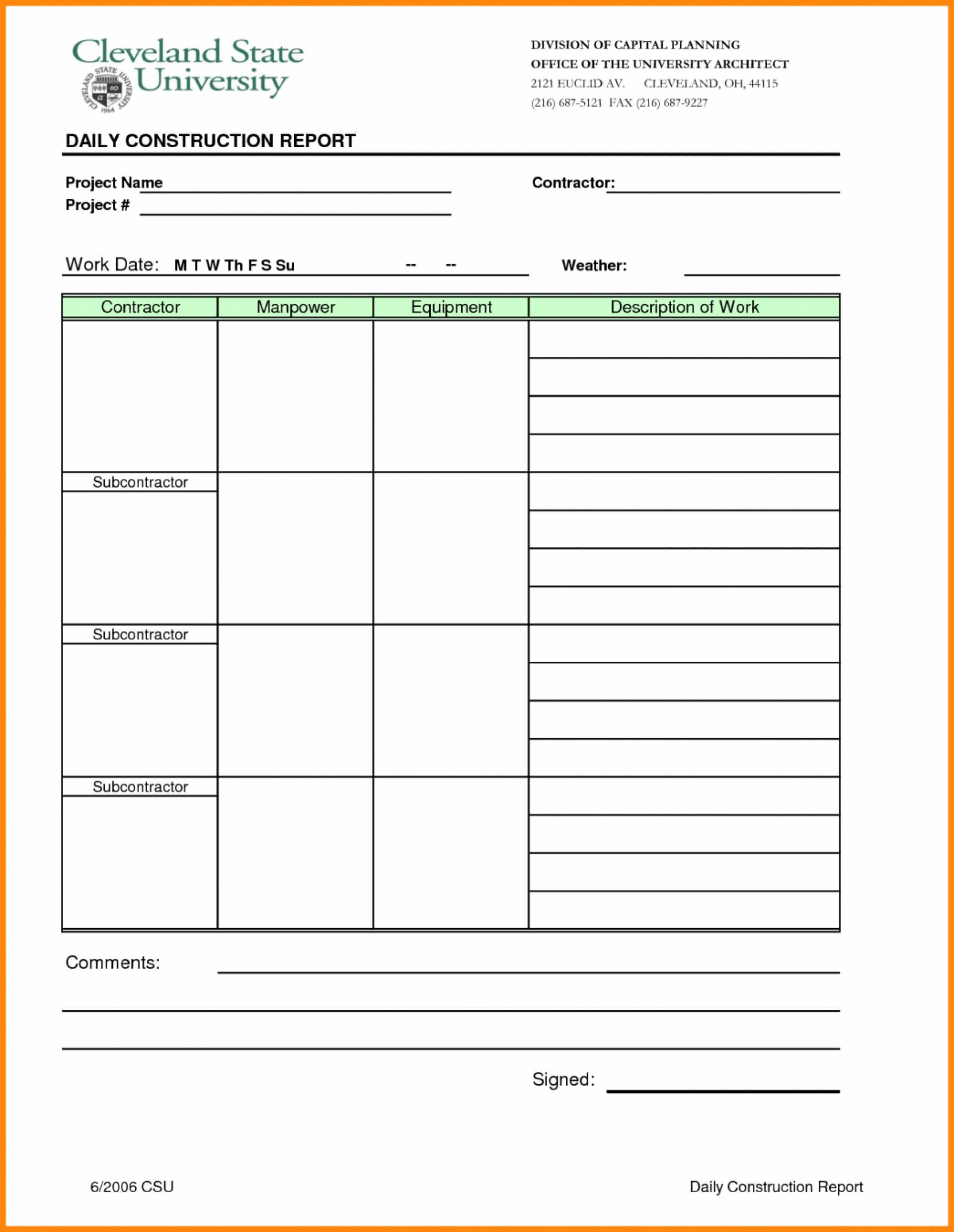 014 Daily Work Report Format Pdf Template Ideas Construction With Daily Work Report Template
