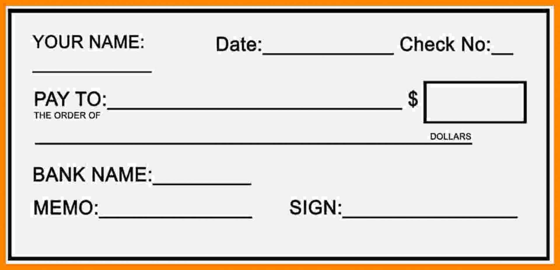 014 Free Blank Business Check Template Good Of Dummy Cheque With Regard To Blank Check Templates For Microsoft Word