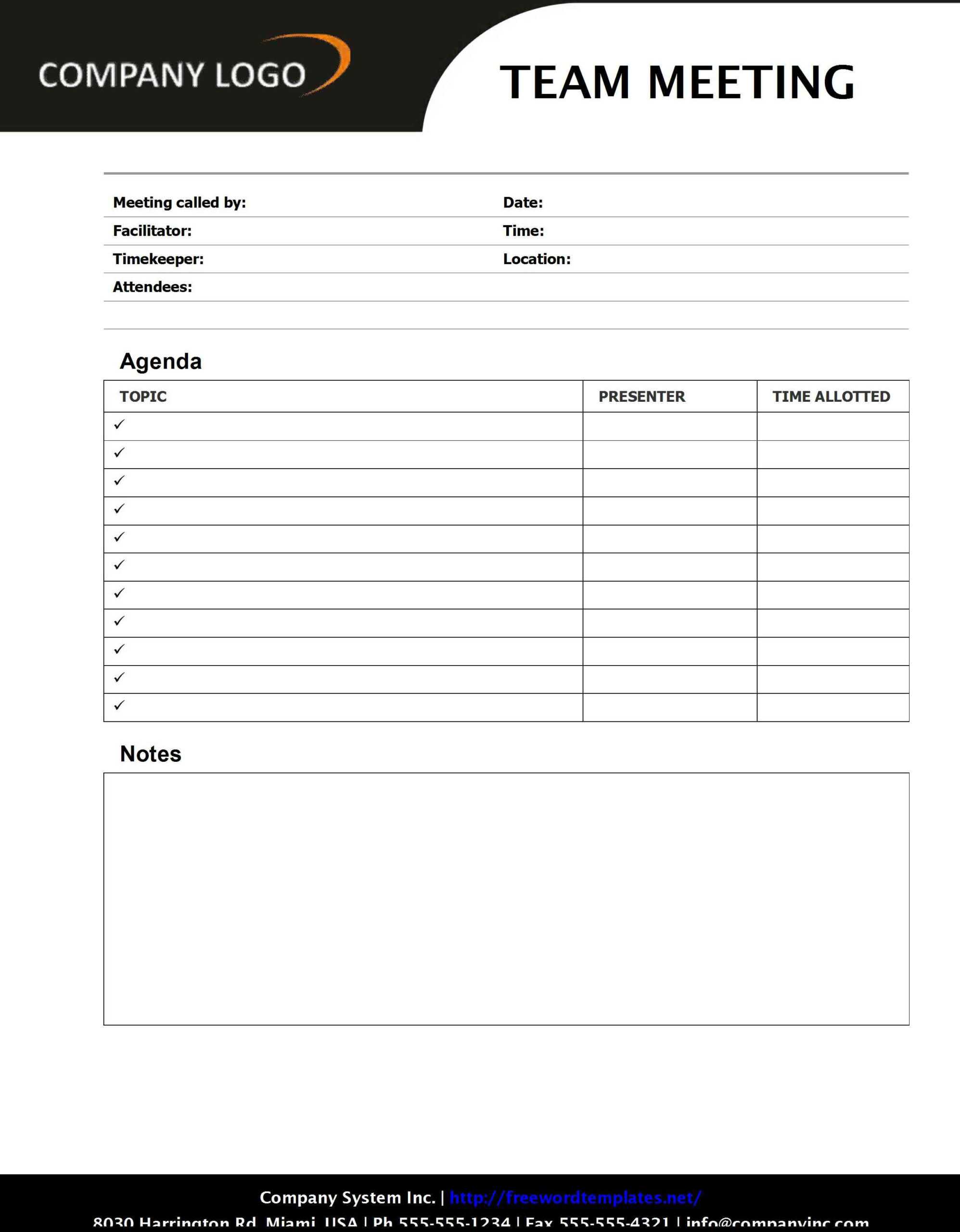 014 Fun Meeting Agenda Template Ideas Team Free 423414 Awful Inside Agenda Template Word 2010