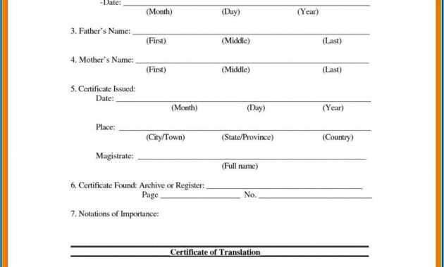 014 Large Template Ideas Official Birth Archaicawful pertaining to Uscis Birth Certificate Translation Template