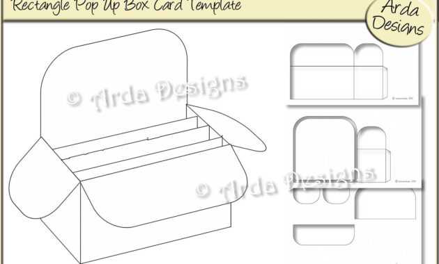 014 Rectangle Pop Up Box Card Cu Templatearda Designs for Pop Up Box Card Template