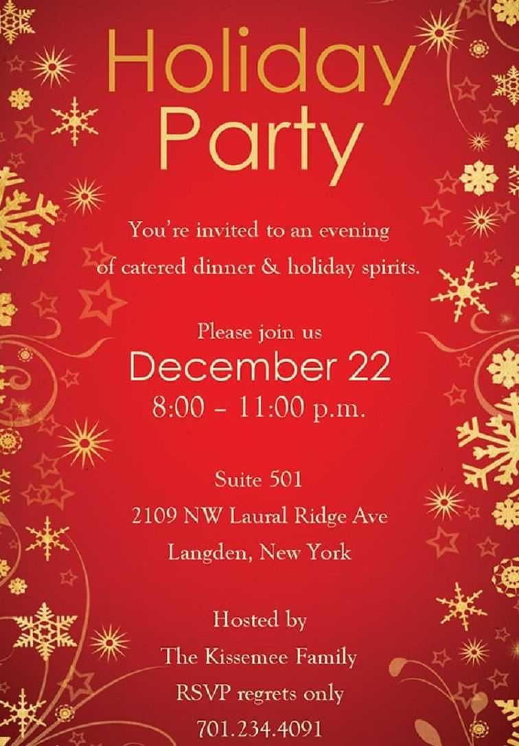 014 Template Ideas Free Download Christmas Party Flyer Intended For Free Christmas Invitation Templates For Word