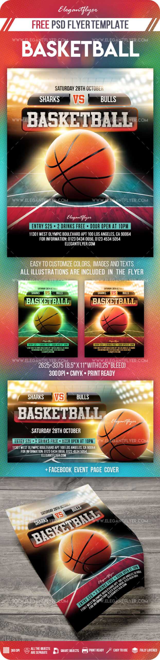 015 Basketball Camp Brochure Template Free Bigpreview Flyer Pertaining To Basketball Camp Brochure Template