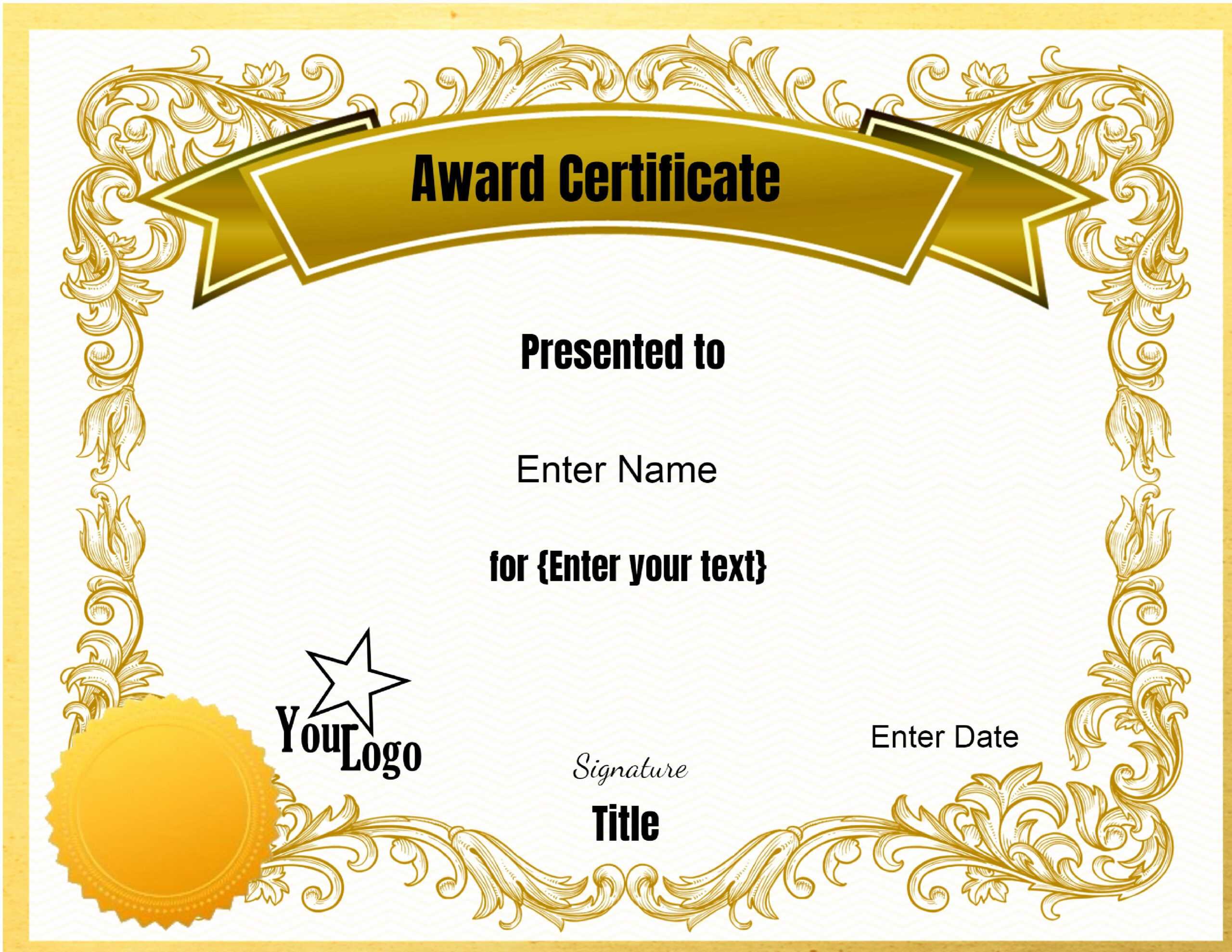 015 Blank Award Certificate Template Free Printable With Regard To Best Teacher Certificate Templates Free