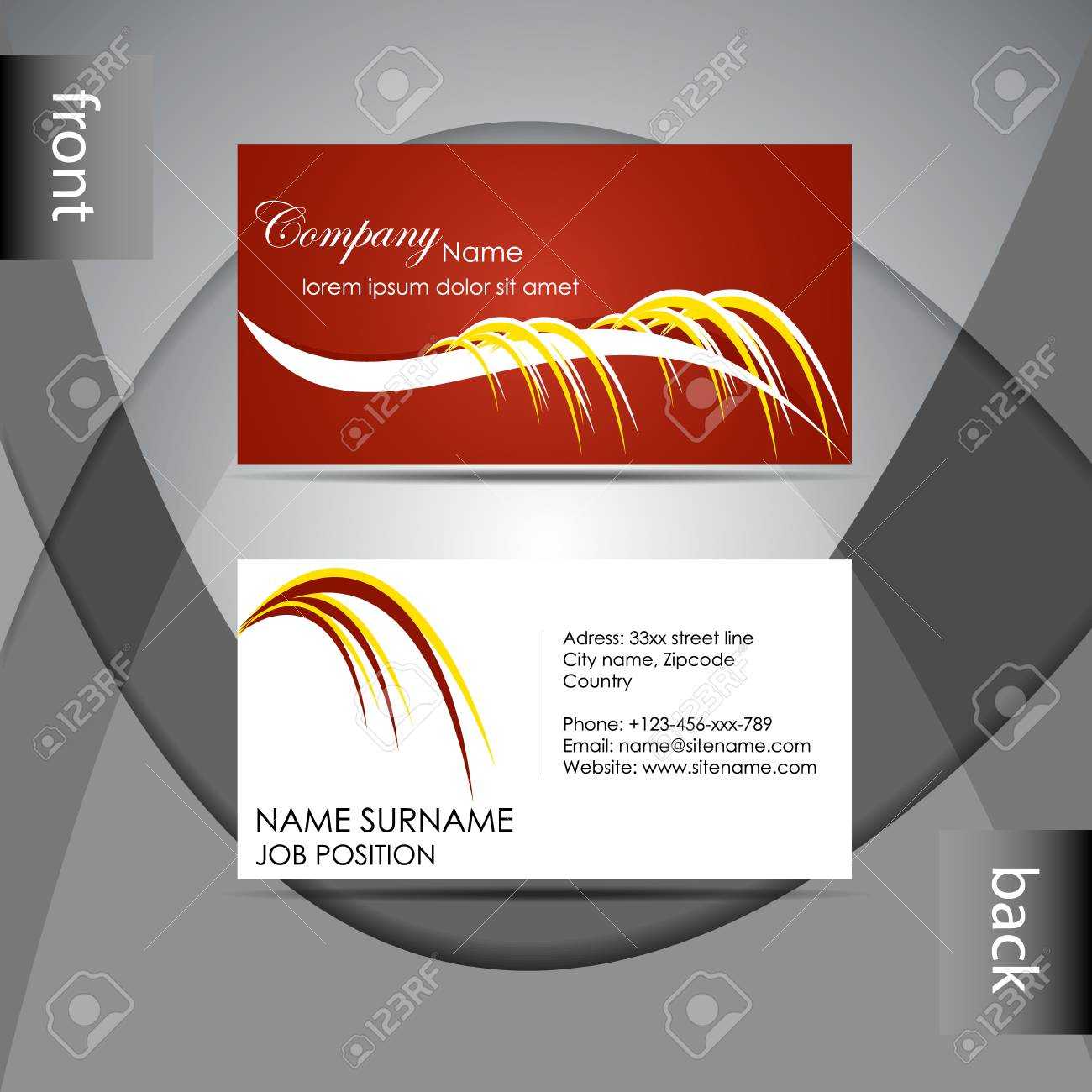 015 Template Ideas Professional Business Card Abstract Or In Professional Name Card Template