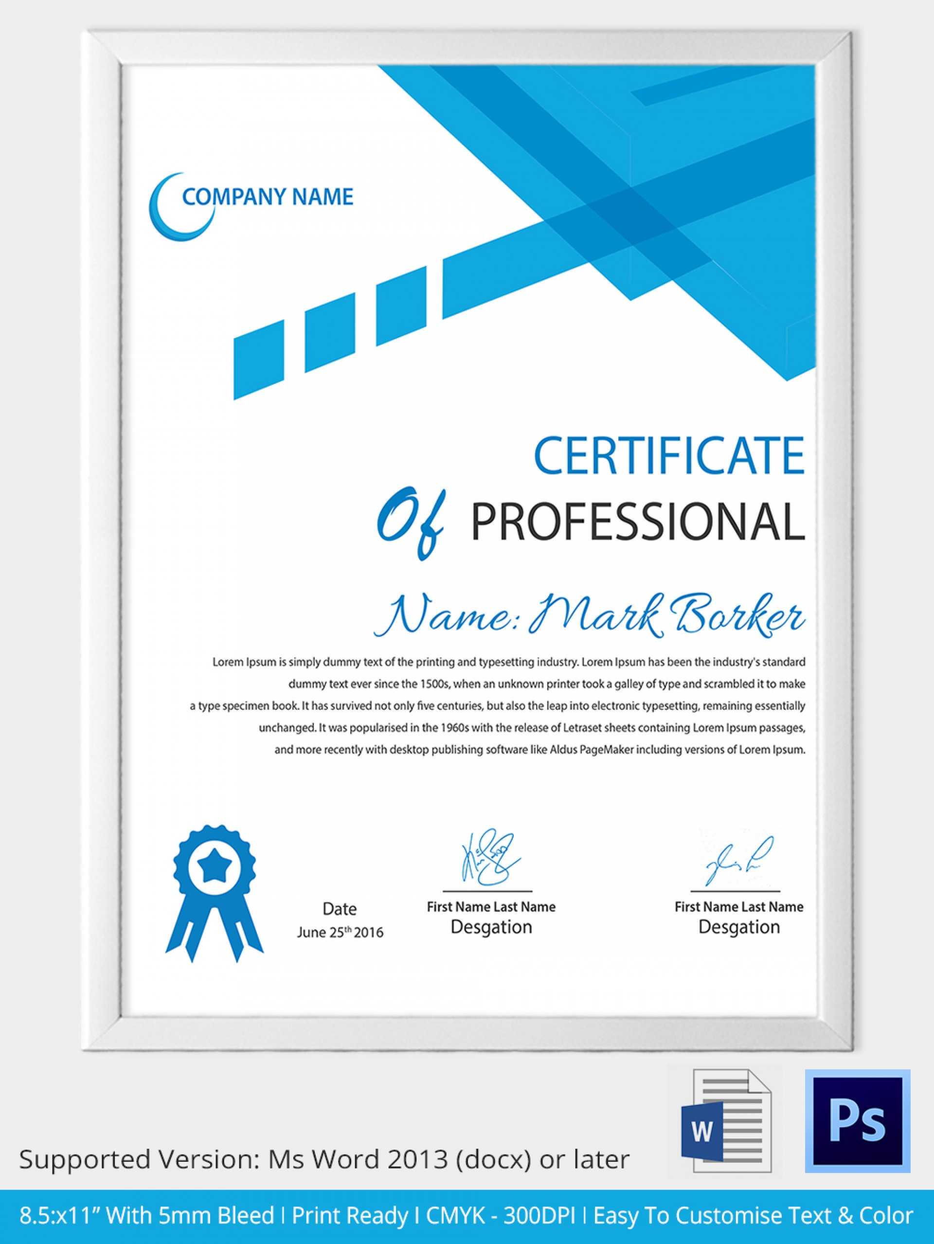 015 Word Certificate Template Free Download Samples Design With Regard To Word 2013 Certificate Template