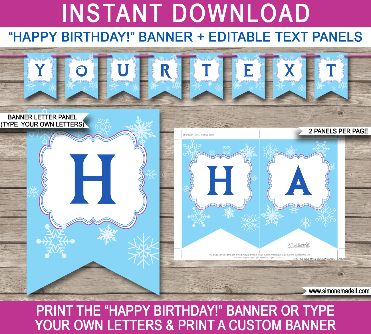 016 Diy Birthday Banner Template Free Printable Happy Intended For Diy Party Banner Template