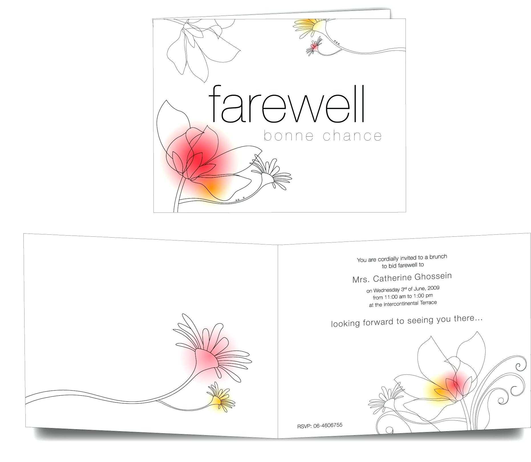016 Farewell Invitation Template Free Beautiful Ideas For Goodbye Card Template