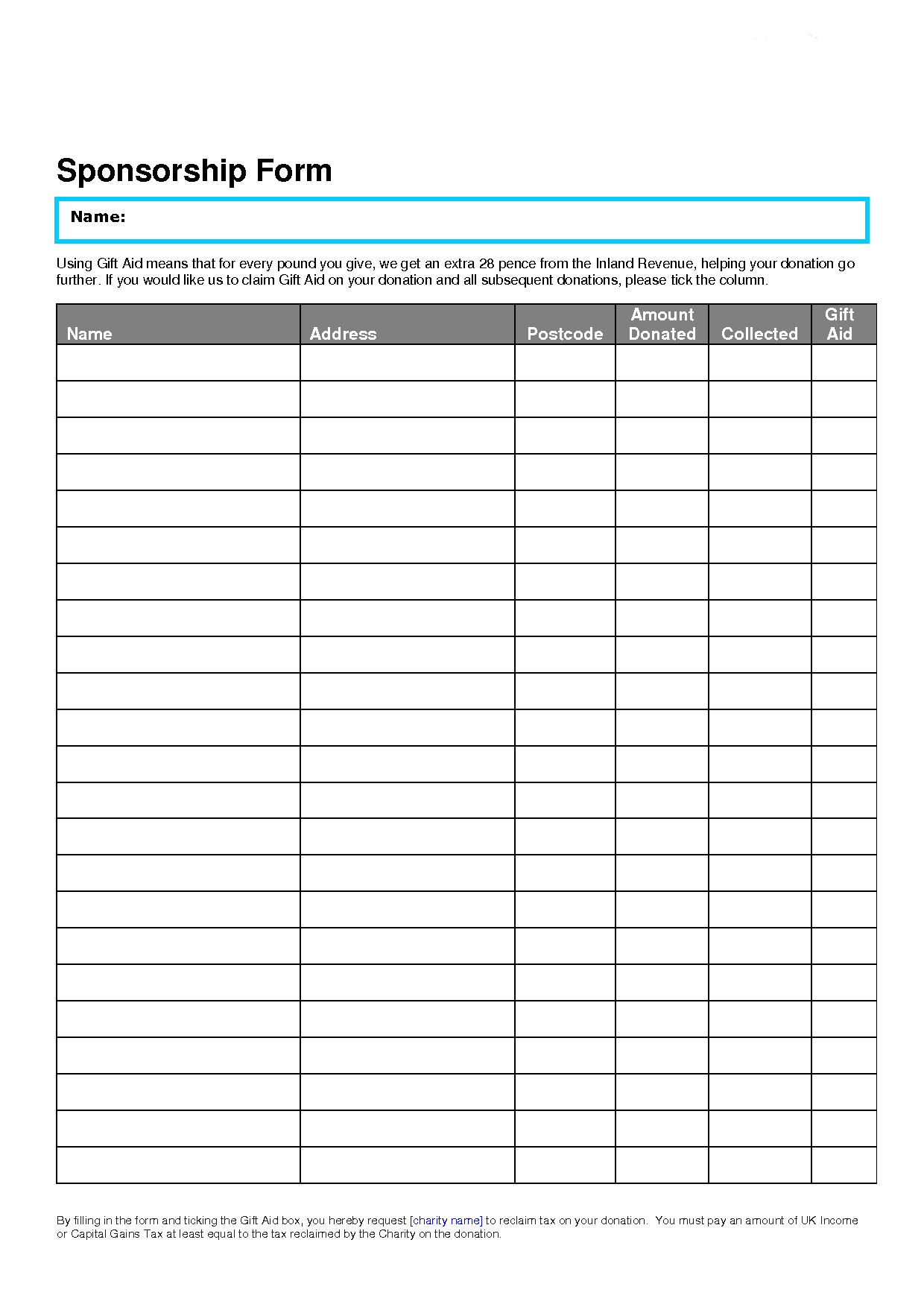 016 Sponsorship Form Pdf Samples Template Ideas Fundraiser In Blank Sponsor Form Template Free