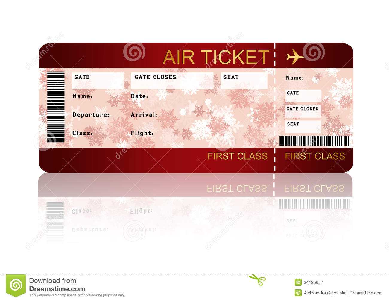 016 Template Ideas Free Airline Ticket Word Christmas Pertaining To Plane Ticket Template Word
