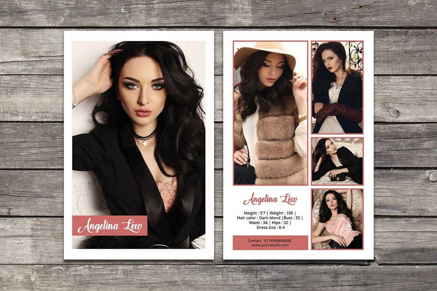 017 Model Comp Card Template Outstanding Ideas Photoshop Psd Intended For Comp Card Template Psd