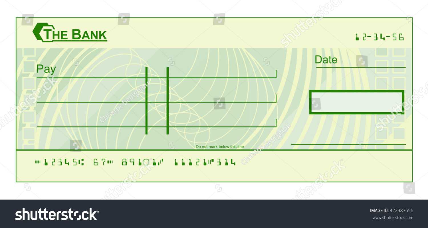 017 Stock Photo Blank Cheque Check Template Illustration Pdf Inside Blank Cheque Template Uk