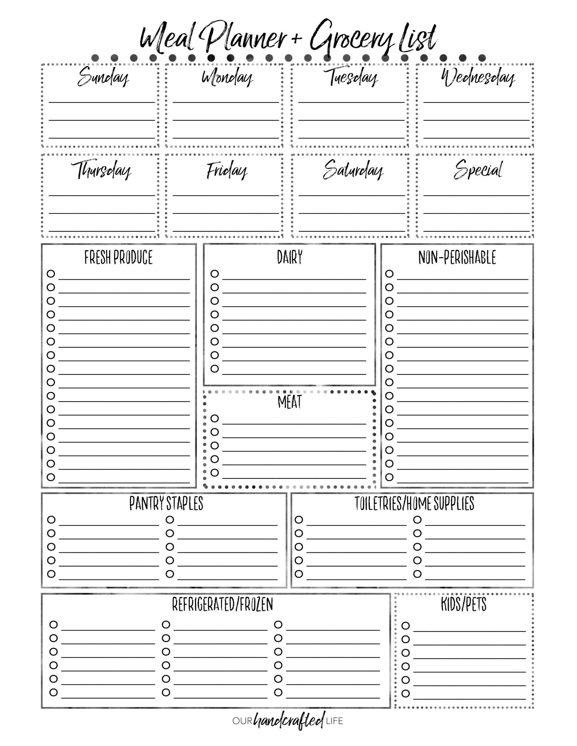 017 Template Ideas Free Printable Meal Plan Sheet Planner In Blank Meal Plan Template