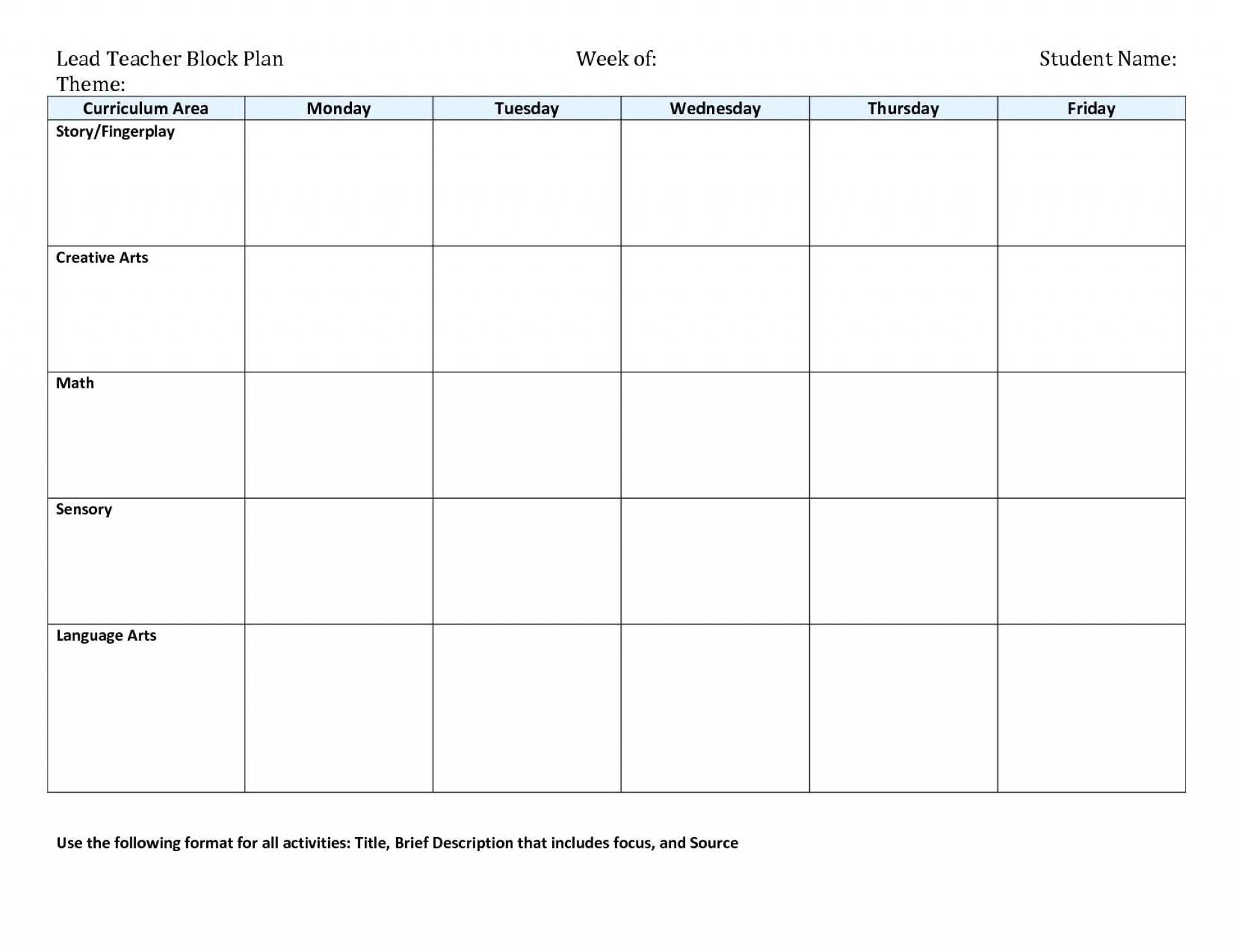 017 Toddler Lesson Plan Template Ideas Blank Plane Intended For Blank Curriculum Map Template