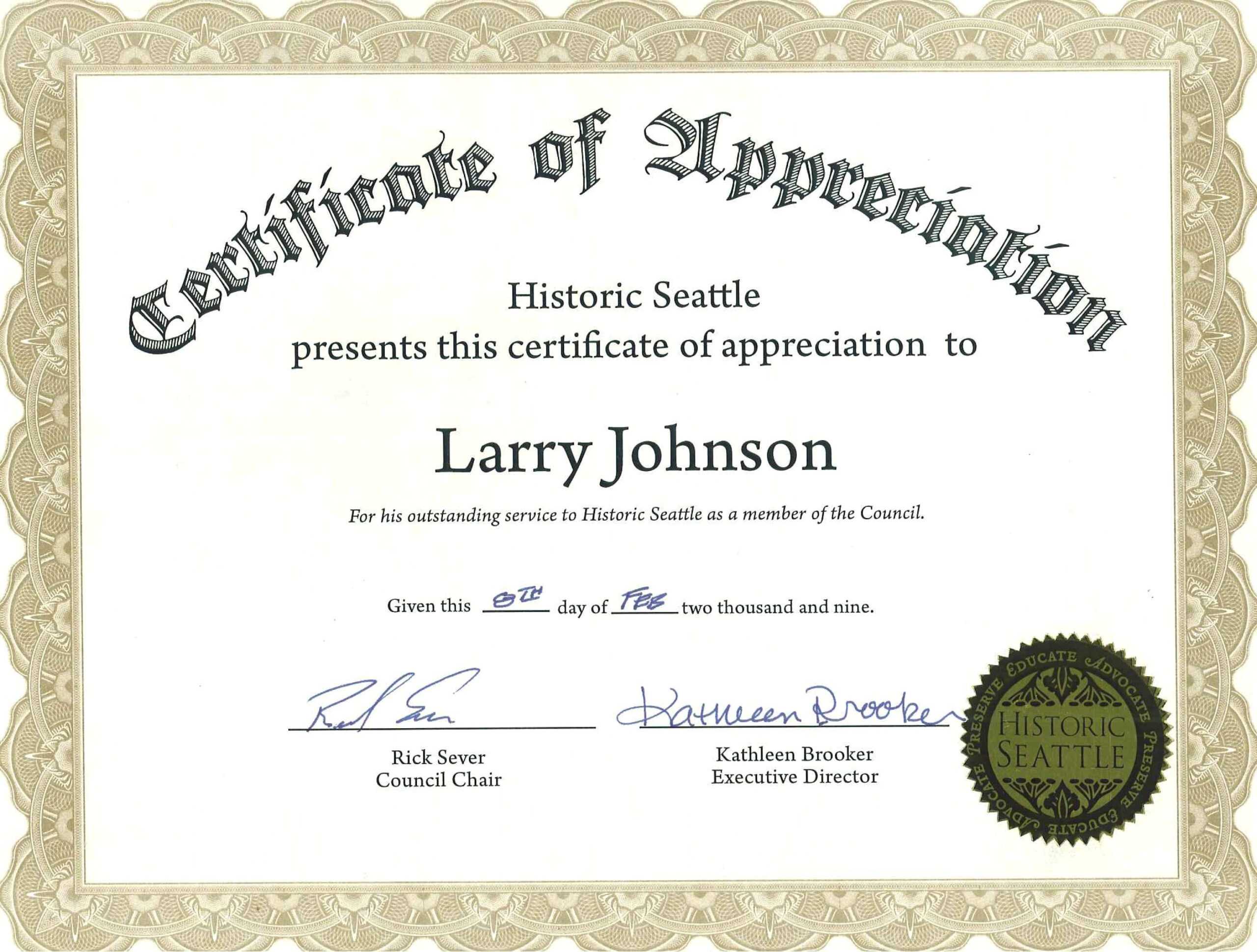 018 Certificate Of Appreciation Template Word Free With Regard To Certificate Of Recognition Word Template