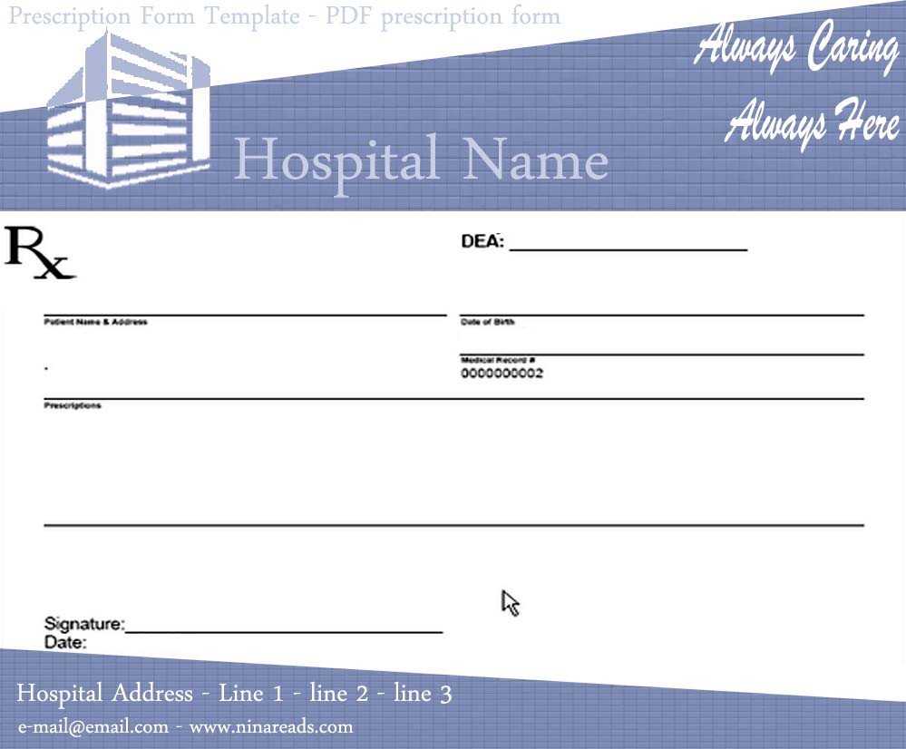 018 Template Ideas Prescription Pad Microsoft Word Free Pdf Pertaining To Blank Prescription Form Template