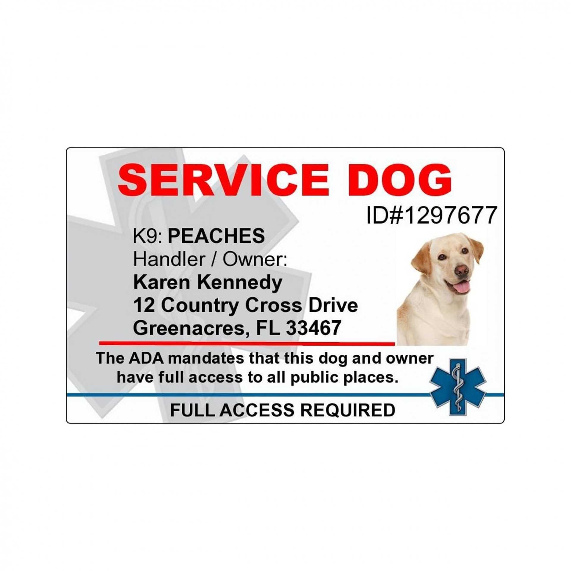 018 Template Ideas Service Dog Certificate Singular Id Free Inside Service Dog Certificate Template