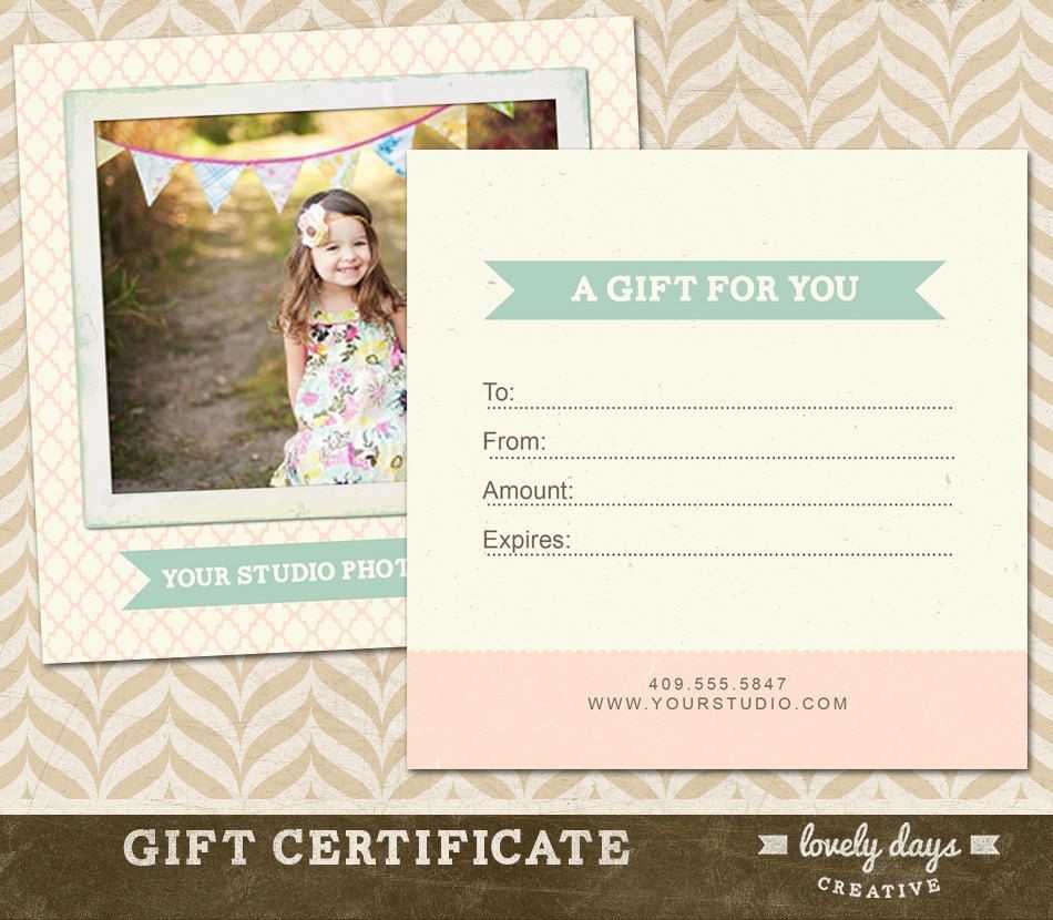 019 Elegant Photography Gift Certificate Template Free In Free Photography Gift Certificate Template