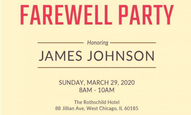 019 Farewell Invitation Cards Invitations Free Printable L pertaining to Farewell Invitation Card Template