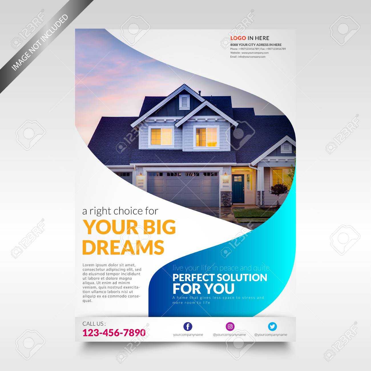019 Real Estate Flyer Templates Psd Free Download Template Within Real Estate Brochure Templates Psd Free Download