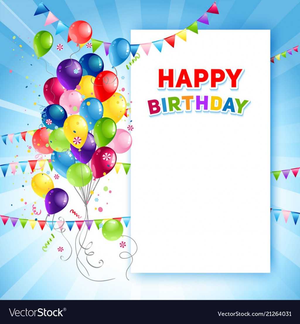 019 Template Ideas Festive Happy Birthday Card Vector Free In Birthday Card Publisher Template