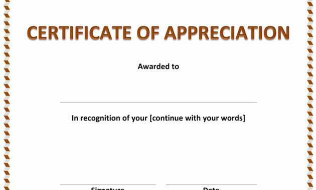 020 Army Certificate Of Achievement Template Microsoft Word pertaining to Template For Certificate Of Appreciation In Microsoft Word