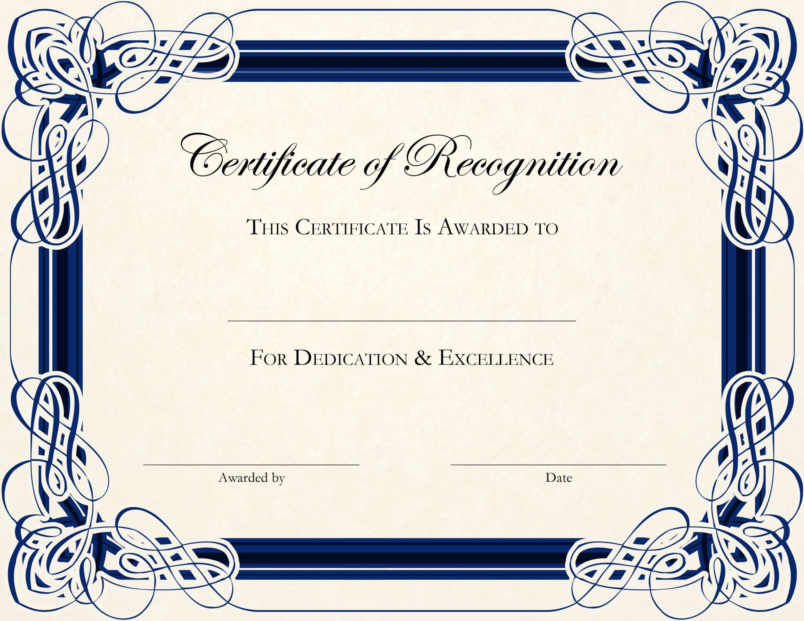 020 Blank Award Certificate Template Ideas Free Printable With Blank Certificate Templates Free Download