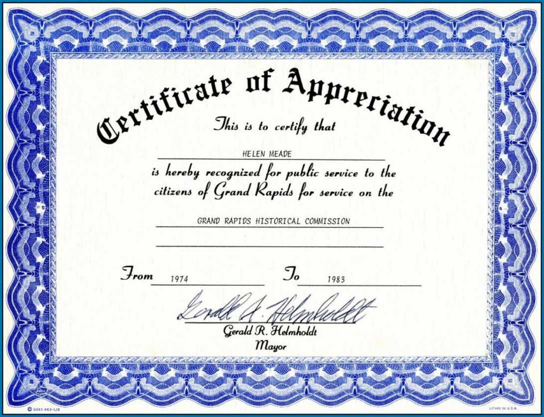 020 Certificate Appreciation Achievement Award Badge Premium In Professional Certificate Templates For Word