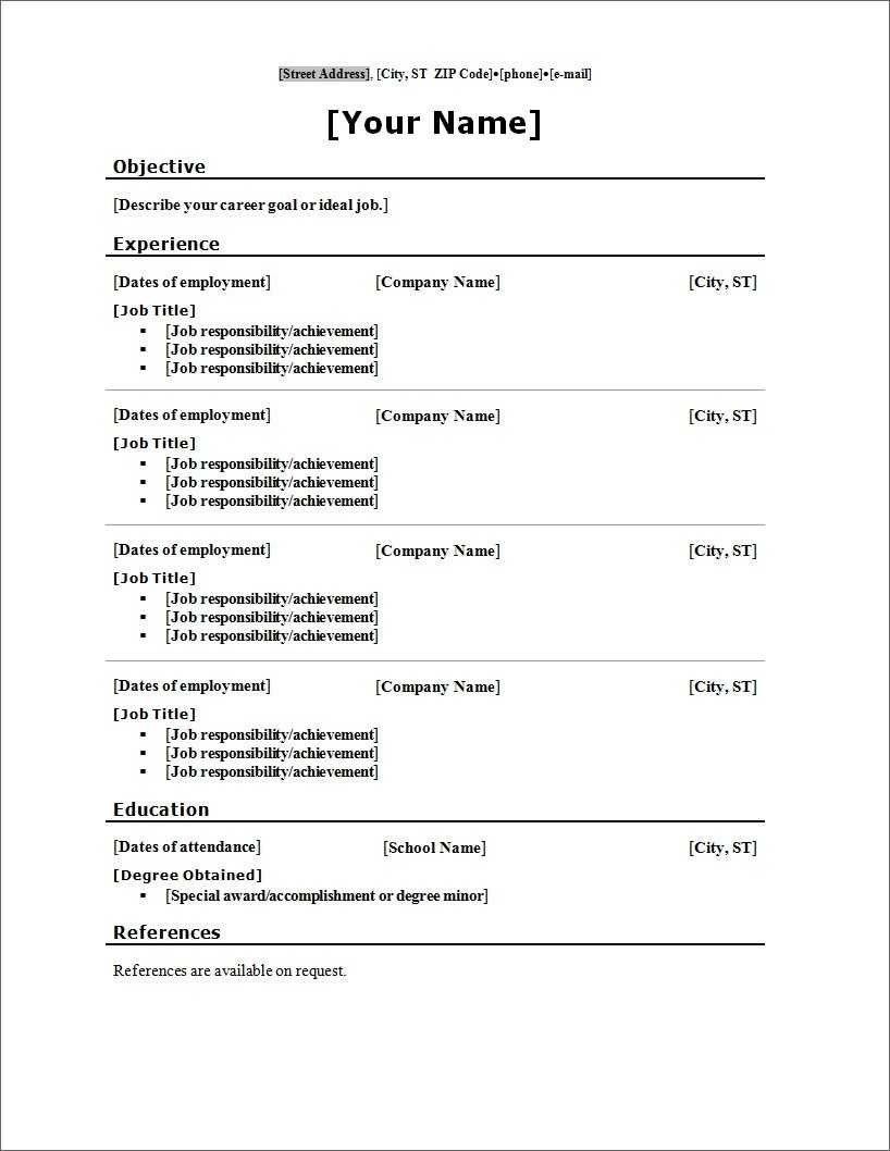 020 Free Cv Templates Microsoft Word With Picture Template Pertaining To Free Blank Resume Templates For Microsoft Word