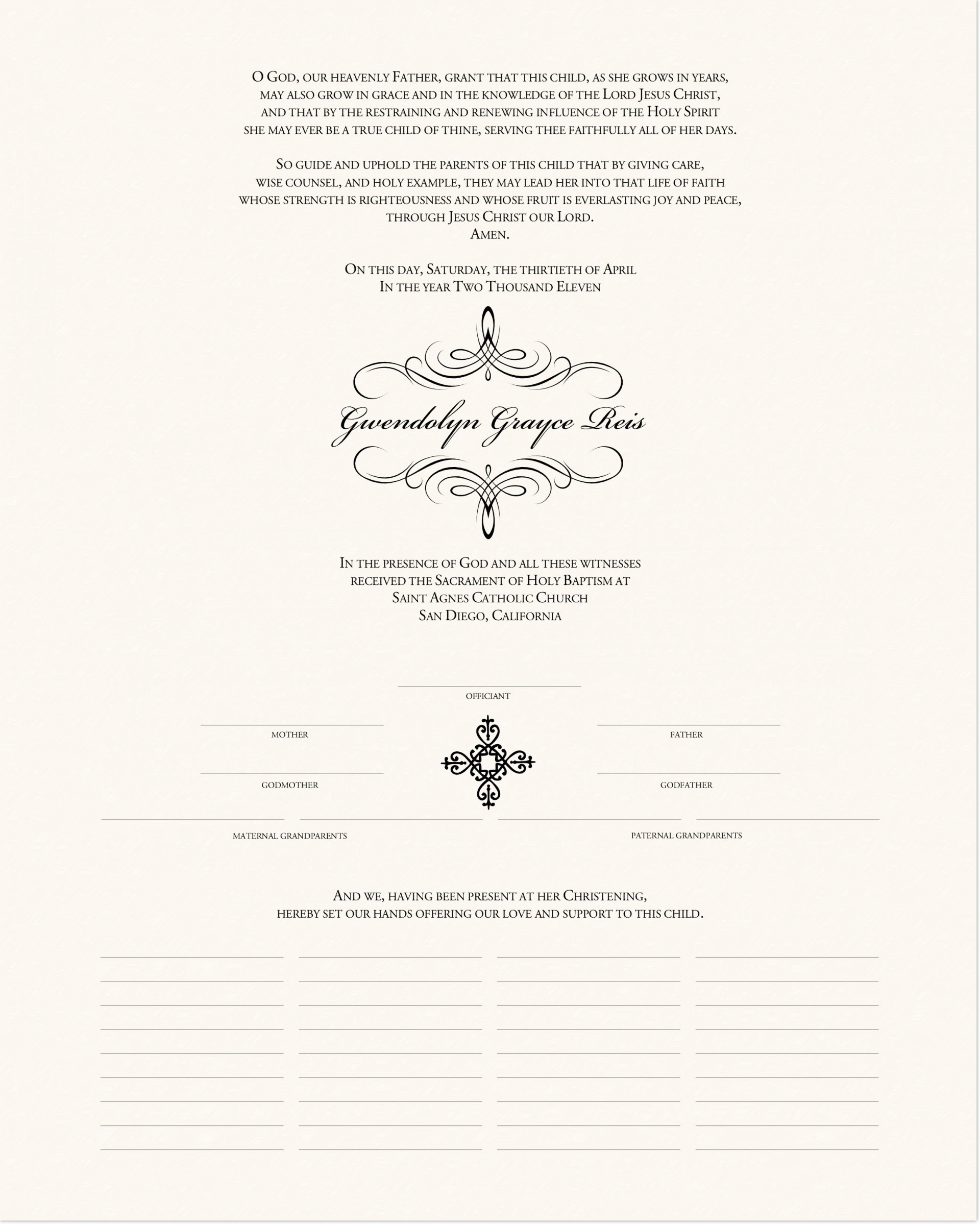020 Template Ideas Baby Dedication Certificate Wonderful With Regard To Christian Baptism Certificate Template