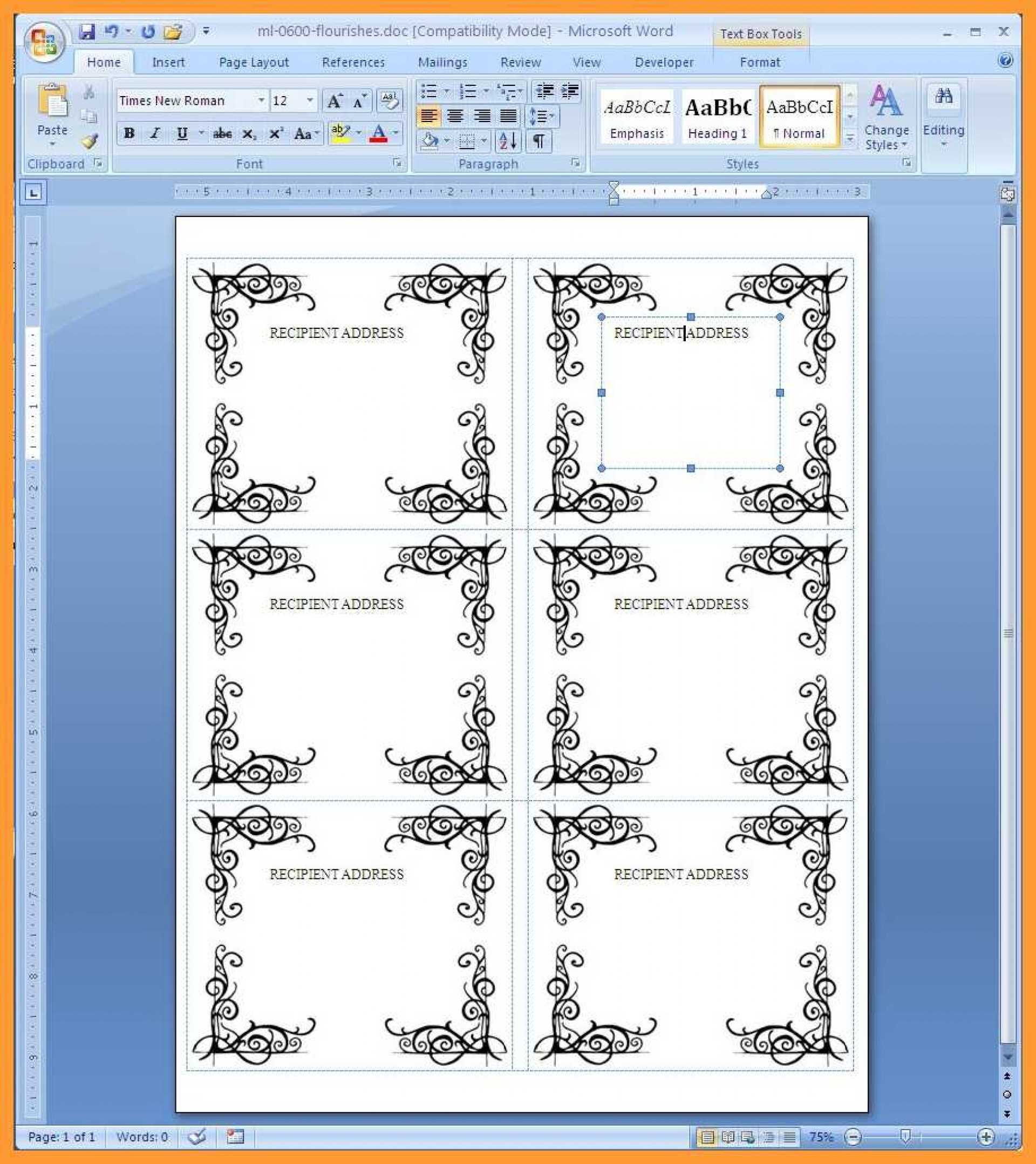 020 Template Ideas Label Templates For Word Per Sheet Avery With Word Label Template 12 Per Sheet